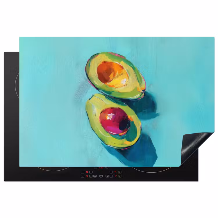 Avocado - Groen - Pit - Schaduw Inductie beschermer vinyl 3mm klein -3d