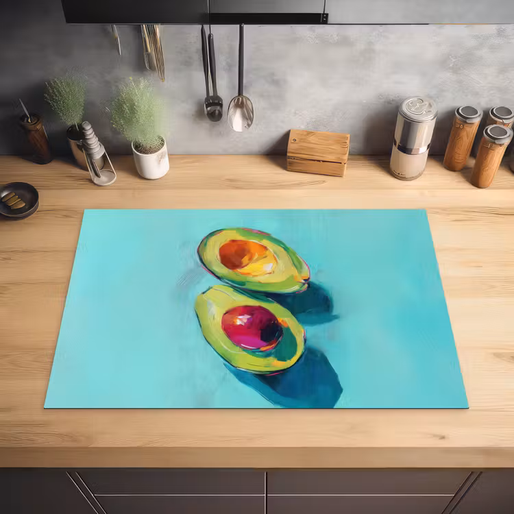 Avocado - Groen - Pit - Schaduw Inductie beschermer vinyl 3mm klein -sfeer5