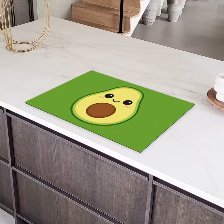 Avocado - Groen - Speels Inductie beschermer vinyl 3mm klein -sfeer8