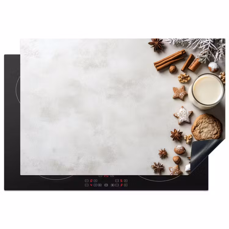 Bakken - Kaneel - Licht - Winter Inductie beschermer vinyl 3mm klein -3d