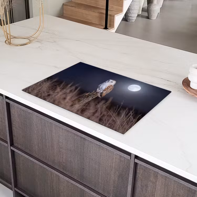 Kerkuil - Maan - Nacht Inductie beschermer vinyl 3mm klein -sfeer8