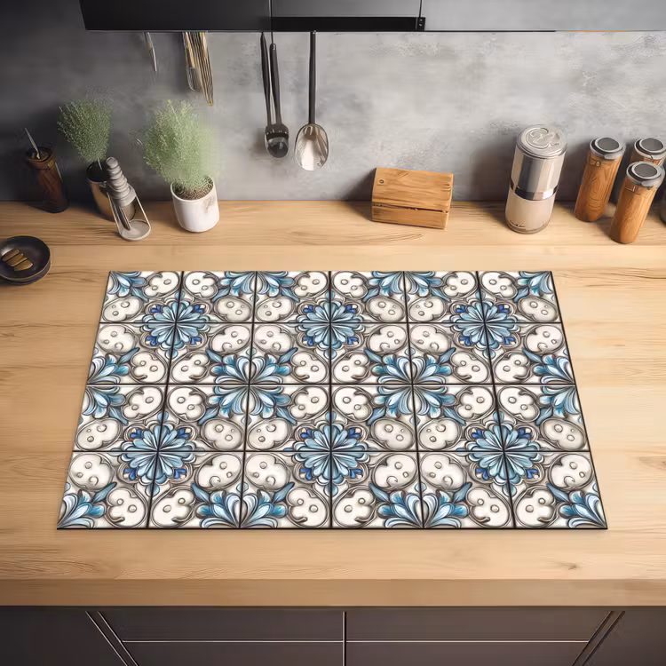 Barok - Tegel - Kleurrijk Inductie beschermer vinyl 3mm klein 276 -sfeer5