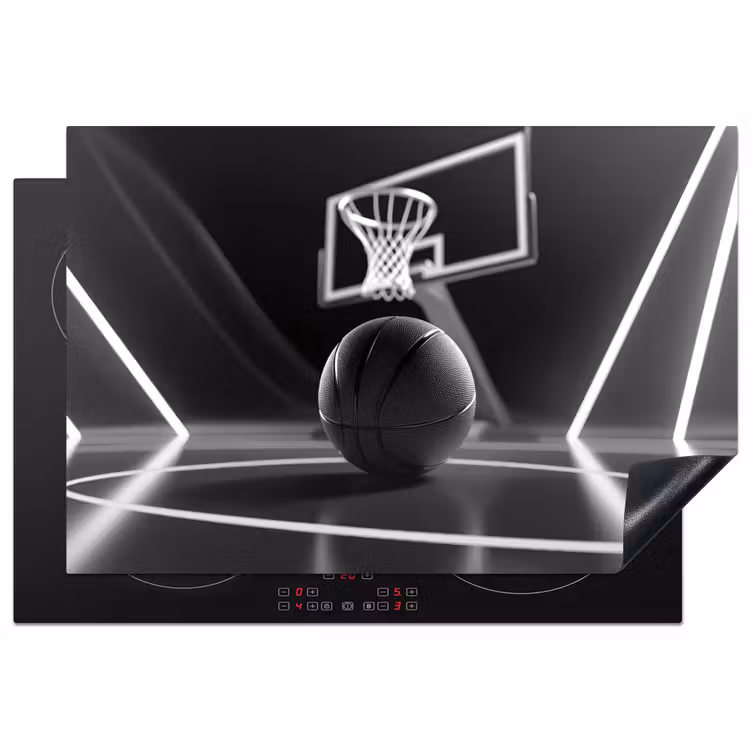 Basketbal - Basketbalveld - Lichtlijnen Inductie beschermer vinyl 3mm klein -3d
