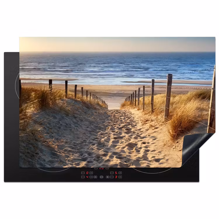 Strand - Zee - Duinen Inductie beschermer vinyl 3mm klein -3d