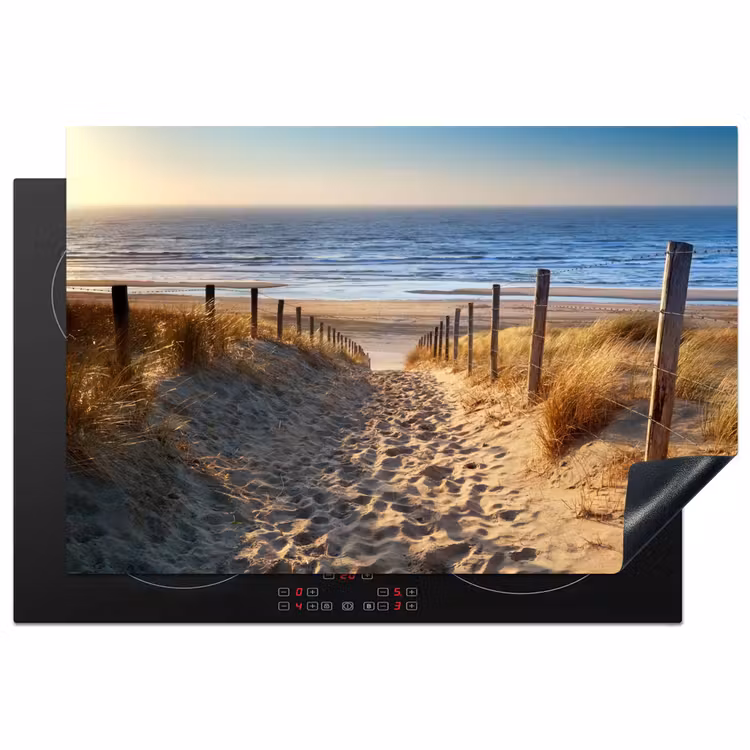 Strand - Zee - Nederland - Duinen - Zon Inductie beschermer vinyl 3mm klein -3d