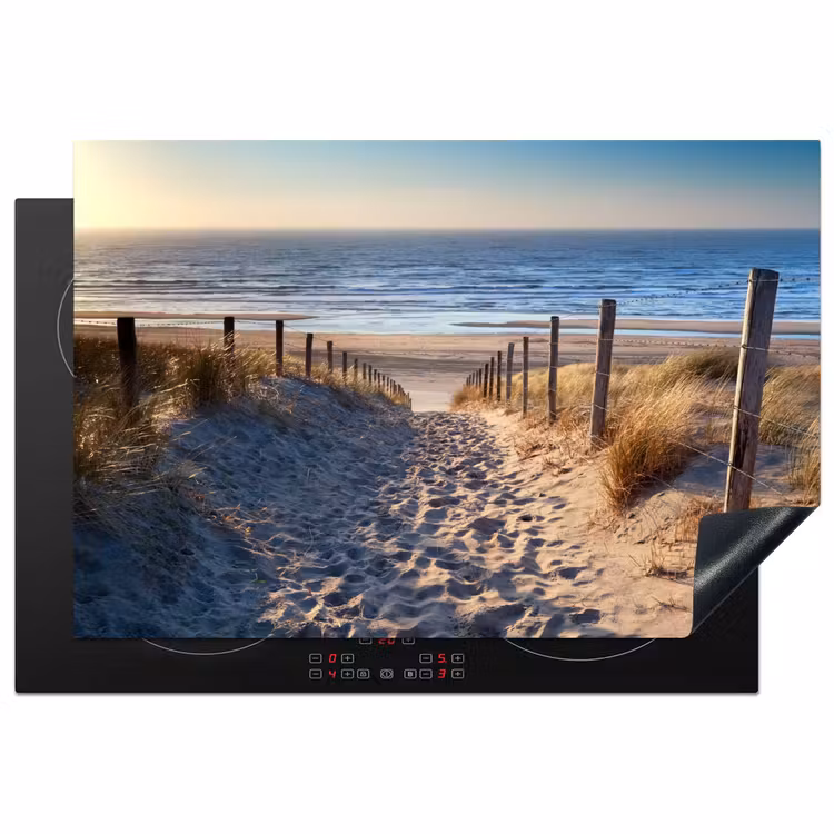 Strand - Zee - Nederland - Duinen - Zon Inductie beschermer vinyl 3mm klein -3d