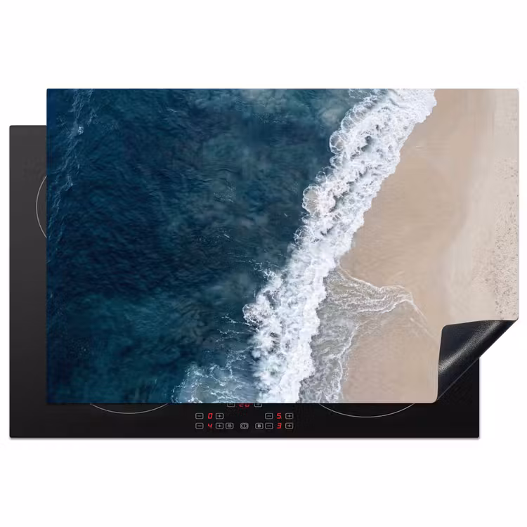 Strand - Zee - Golven Inductie beschermer vinyl 3mm klein -3d