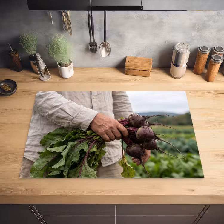 Bieten - Vers - Moestuin Inductie beschermer vinyl 3mm klein -sfeer5