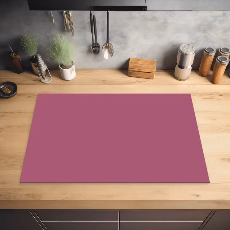 Berry - Roze -Pink Inductie beschermer vinyl 3mm klein 276 -sfeer5