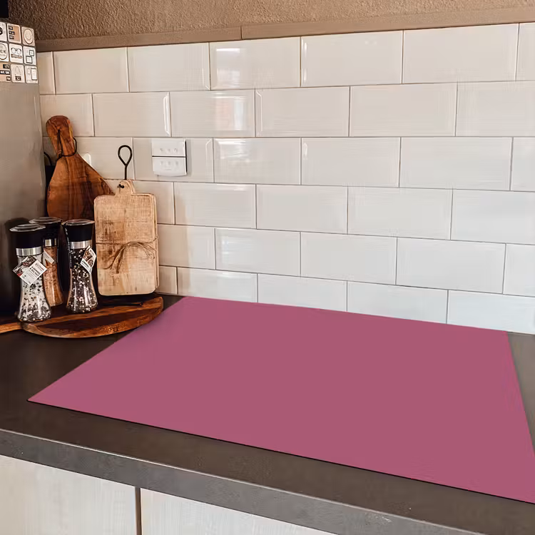 Berry - Roze -Pink Inductie beschermer vinyl 3mm klein 276 -sfeer3