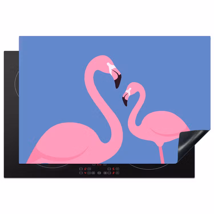 Vogel - Paar - Dieren - Modern - Roze Inductie beschermer vinyl 3mm klein -3d