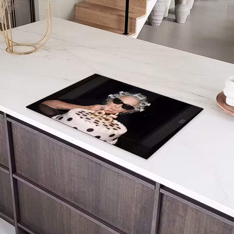 Verjaardag - Krulspeld - Oma Inductie beschermer vinyl 3mm klein -sfeer8