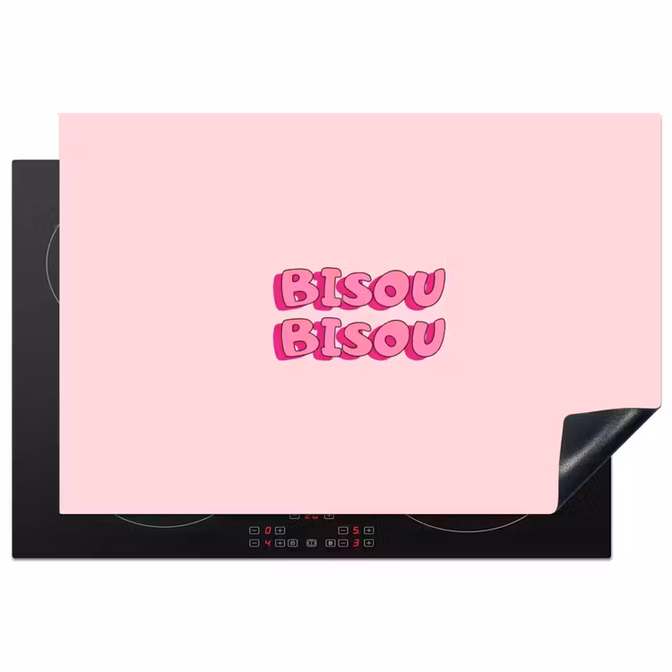 Bisou - Roze - Schaduw Inductie beschermer vinyl 3mm klein -3d