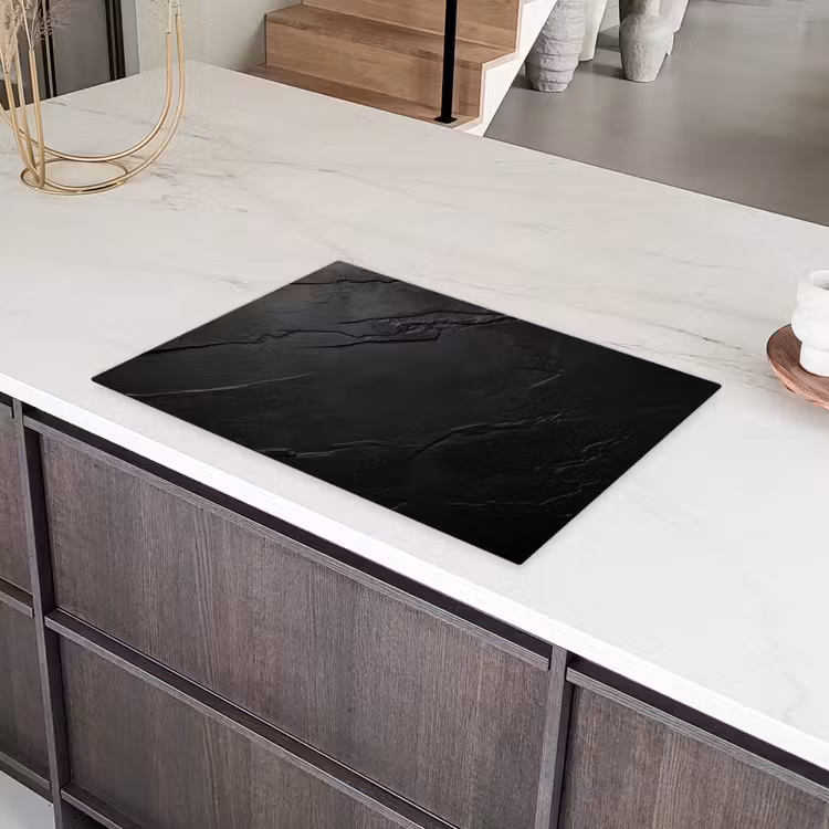 Zwart - Steen - Beton Inductie beschermer vinyl 3mm klein -sfeer8