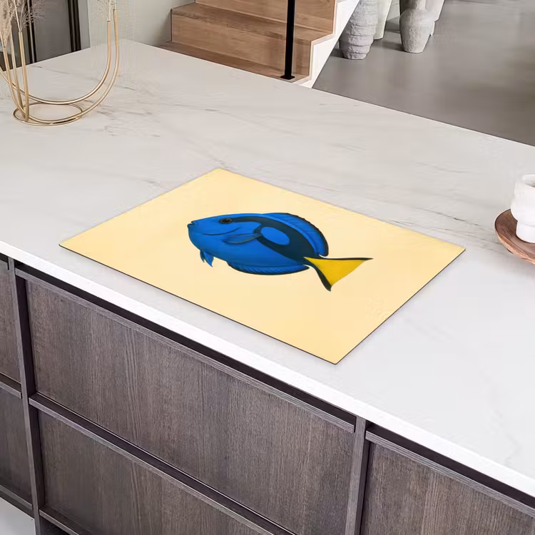 Blauw - Dory - Vis - Staartvin Inductie beschermer vinyl 3mm klein -sfeer8
