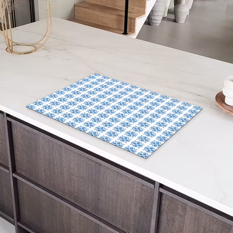 Zee - Sfeer - Blauw - Wit Inductie beschermer vinyl 3mm klein 276 -sfeer8
