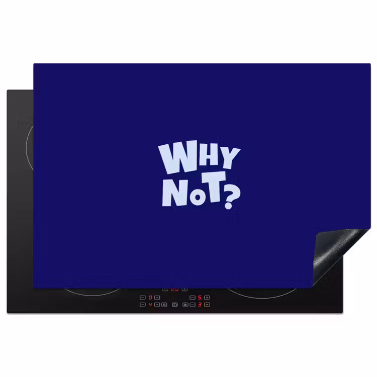 Blauw - Why not - Minimalistisch Inductie beschermer vinyl 3mm klein -3d