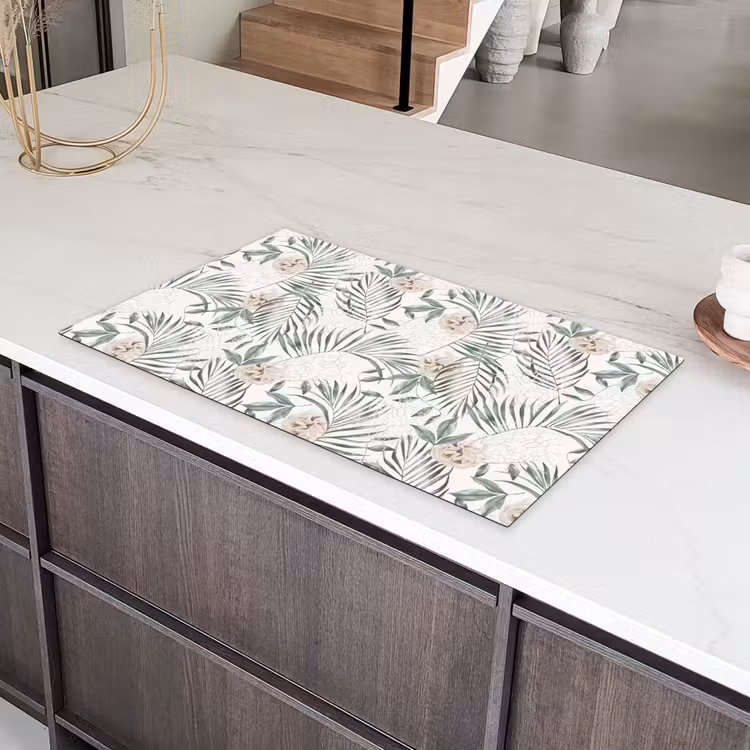 Bohemian - Bladeren - Bloemen - Tropisch Inductie beschermer vinyl 3mm middel -sfeer8