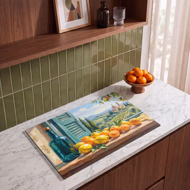 Induction Hob Cover - Bottle - Fruit - Still Life - Fles - Fruit - Stilleven Inductie beschermer vinyl 3mm klein