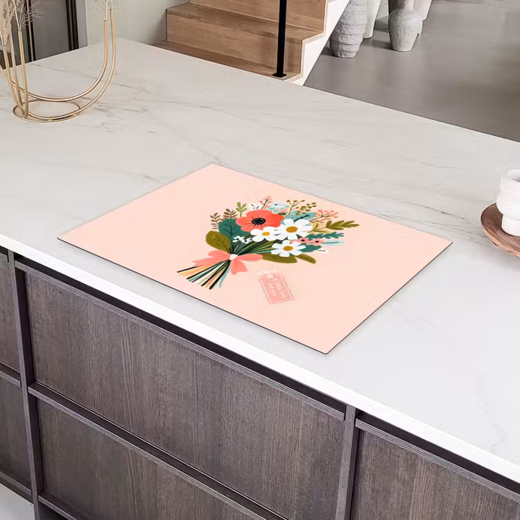Boeket - Strikje - Kaartje - Quote Inductie beschermer vinyl 3mm klein -sfeer8