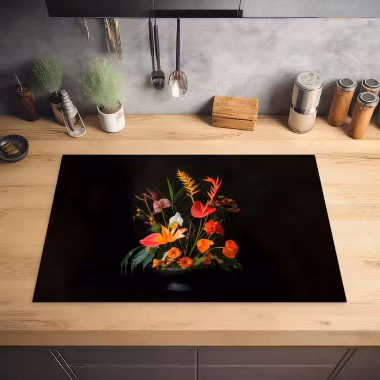 Schaal - Boeket - Bloemen Inductie beschermer vinyl 3mm klein -sfeer5