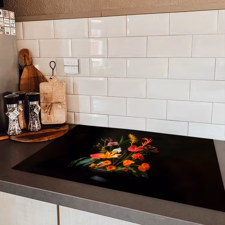 Schaal - Boeket - Bloemen Inductie beschermer vinyl 3mm klein -sfeer3