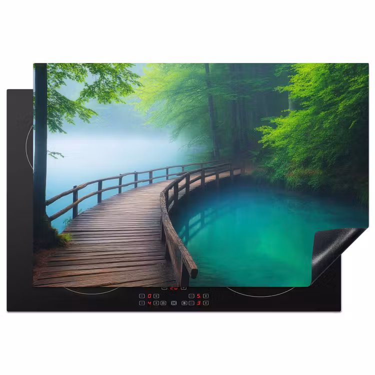 Brug - Water - Rivier - Bos Inductie beschermer vinyl 3mm klein -3d