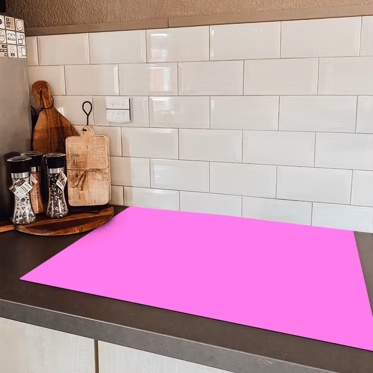 Bright - Orchid - Roze Inductie beschermer vinyl 3mm klein 276 -sfeer3