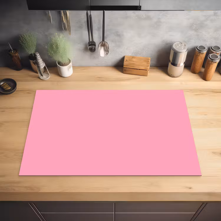 Bubblegum - Pink - Roze Inductie beschermer vinyl 3mm klein 276 -sfeer5