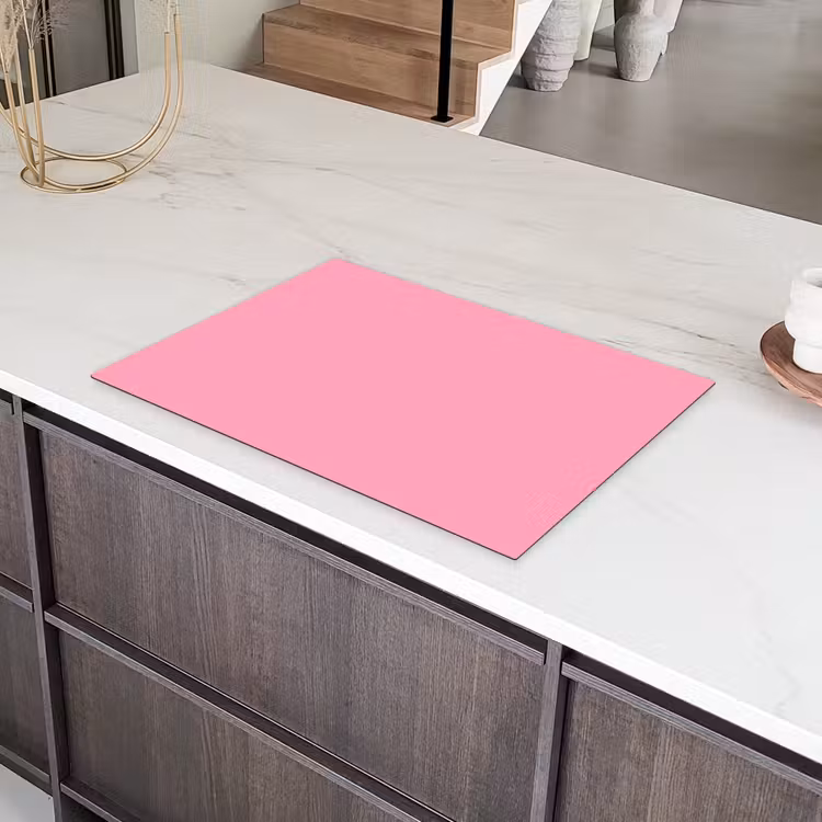 Bubblegum - Pink - Roze Inductie beschermer vinyl 3mm klein 276 -sfeer8