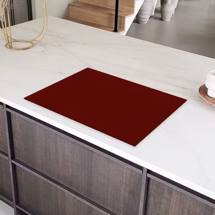 Burnt - Mahogany - Rood Inductie beschermer vinyl 3mm klein 276 -sfeer8