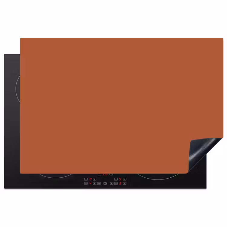 Burnt - Sienna - Oranje Inductie beschermer vinyl 3mm klein 276 -3d