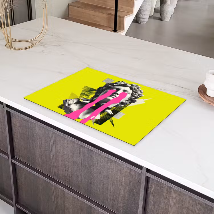Buste - Verf - Geel Inductie beschermer vinyl 3mm klein -sfeer8