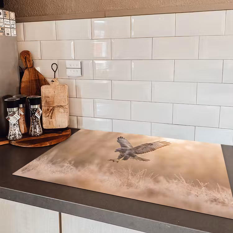 Buizerd - Roofvogel - Natuur - Bruin Inductie beschermer vinyl 3mm klein -sfeer3