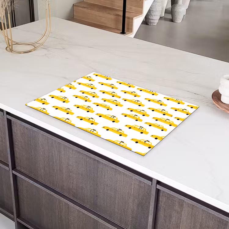 Taxi - Iconisch - Geel Inductie beschermer vinyl 3mm klein 276 -sfeer8