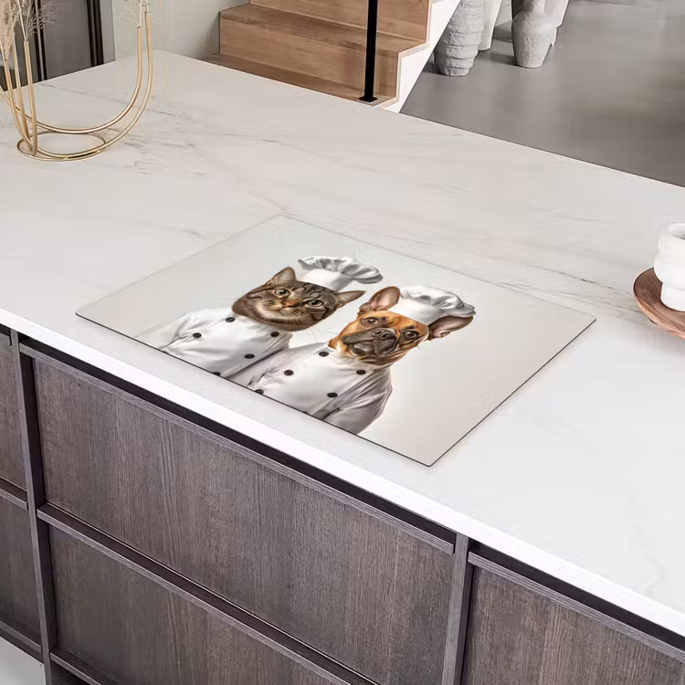 Kat - Hond - Kokskleding Inductie beschermer vinyl 3mm klein -sfeer8