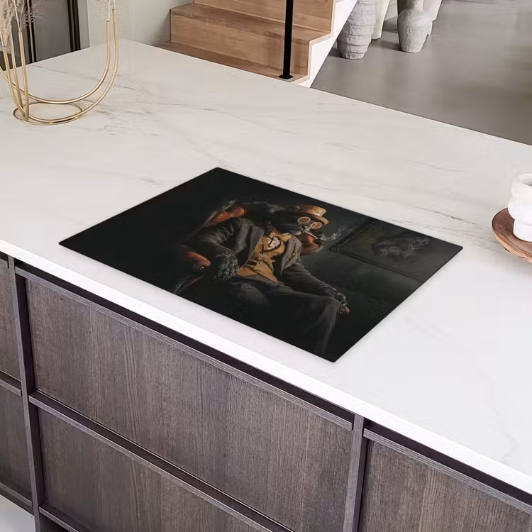 Kat - Pak - Oranje - Sigaar Inductie beschermer vinyl 3mm klein -sfeer8