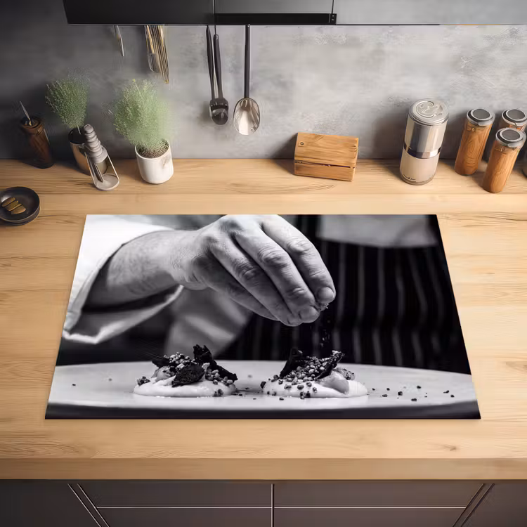 Chef - Garnering - Gerecht Inductie beschermer vinyl 3mm klein -sfeer5