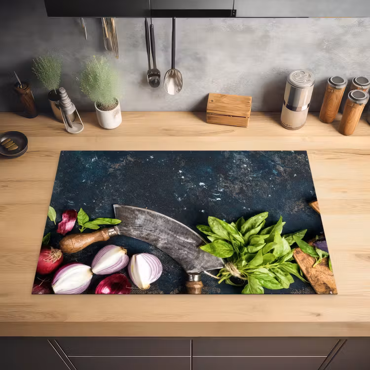 Koksmes en Verse Ingrediënten Inductie beschermer vinyl 3mm klein -sfeer5