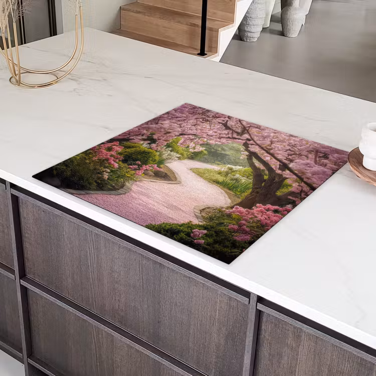 Kersenbloesem - Natuur - Sakura - Pad - Japanse tuin Inductie beschermer vinyl 3mm middel -sfeer8