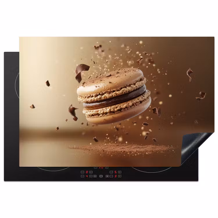 Chocolade - Macarons - Eten - Snoep Inductie beschermer vinyl 3mm klein -3d