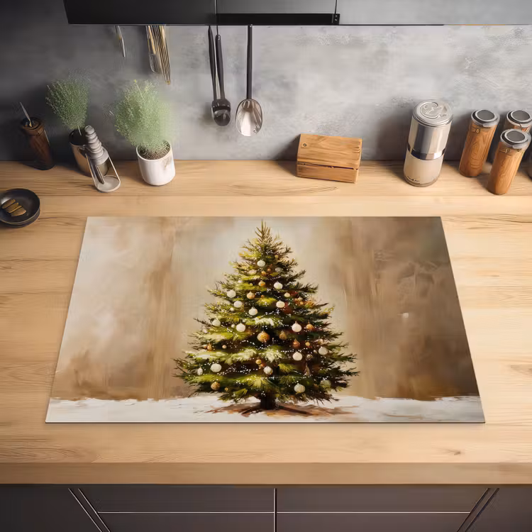 Kerst - Sfeer - Groen Inductie beschermer vinyl 3mm klein -sfeer5