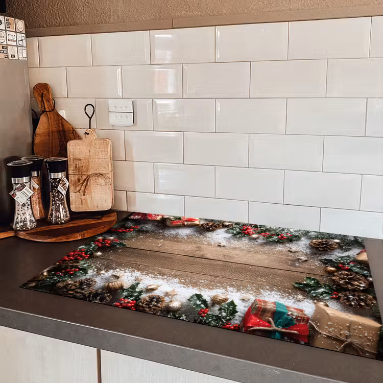 Kerstdecoratie - Geschenken - Hout - Veelkleurig Inductie beschermer vinyl 3mm klein -sfeer3