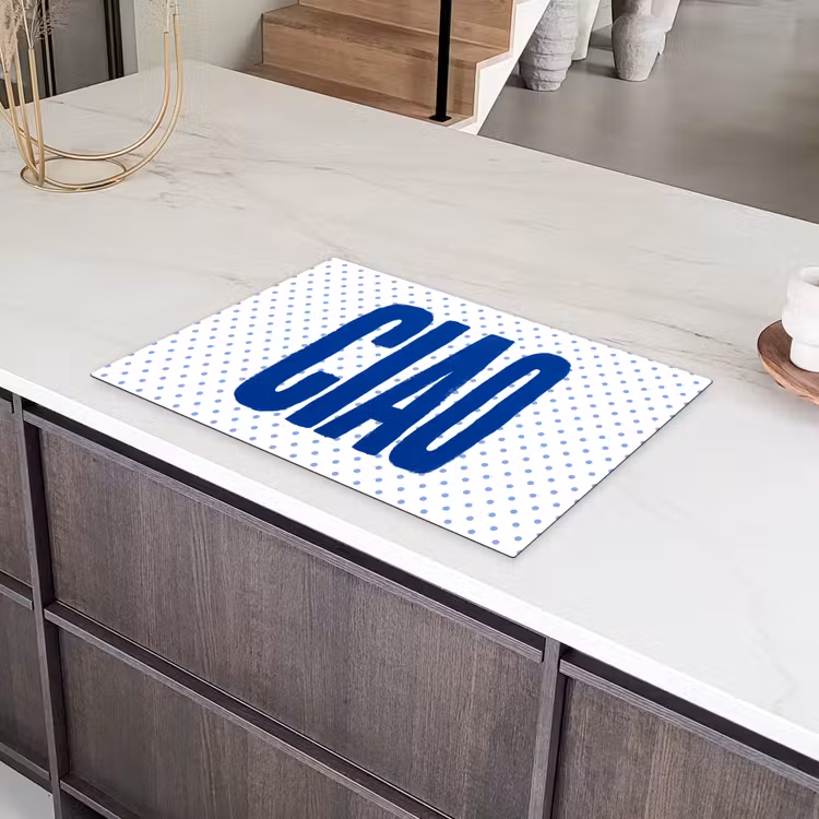 Ciao - Blauw - Stippen Inductie beschermer vinyl 3mm klein -sfeer8