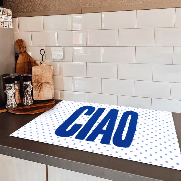 Ciao - Stippen - Roze - Wit Inductie beschermer vinyl 3mm klein -sfeer3