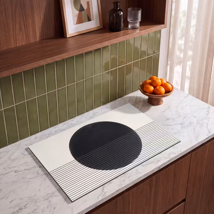 Induction Hob Cover - Circle - Lines - Abstract - Cirkel - Lijnen - Abstract Inductie beschermer vinyl 3mm klein