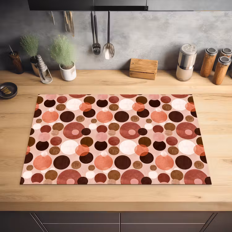 Cirkels - Modern - Kleurrijk Inductie beschermer vinyl 3mm klein 276 -sfeer5