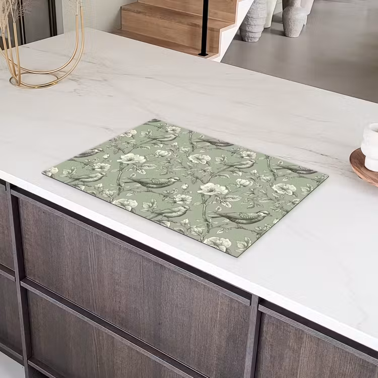 Klassiek - Botanisch - Groen Inductie beschermer vinyl 3mm klein 276 -sfeer8