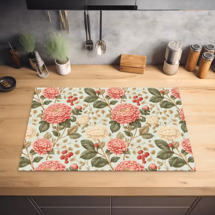 Klassiek - Botanisch - Veelkleurig Inductie beschermer vinyl 3mm klein 276 -sfeer5