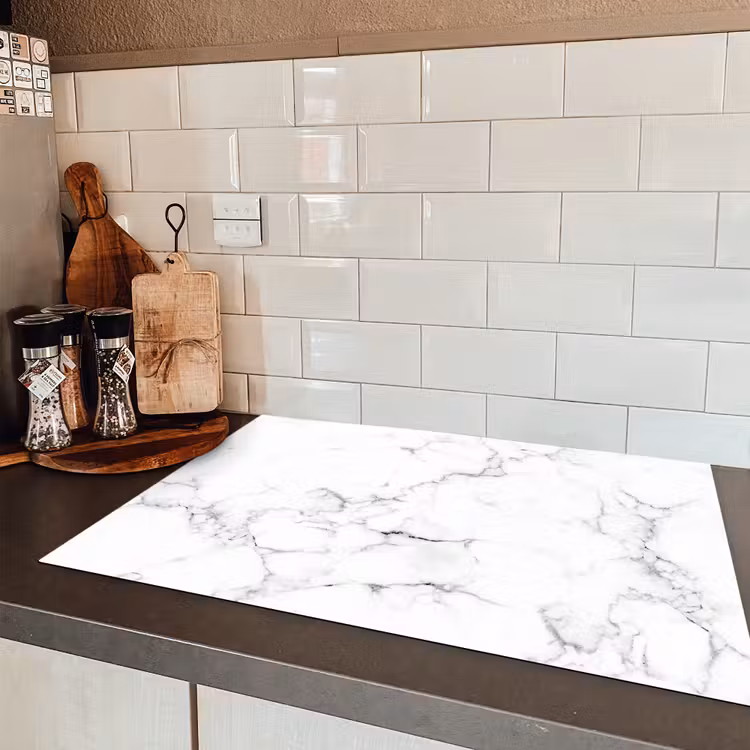 Klassieke Marmeren Eenvoud Inductie beschermer vinyl 3mm klein -sfeer3